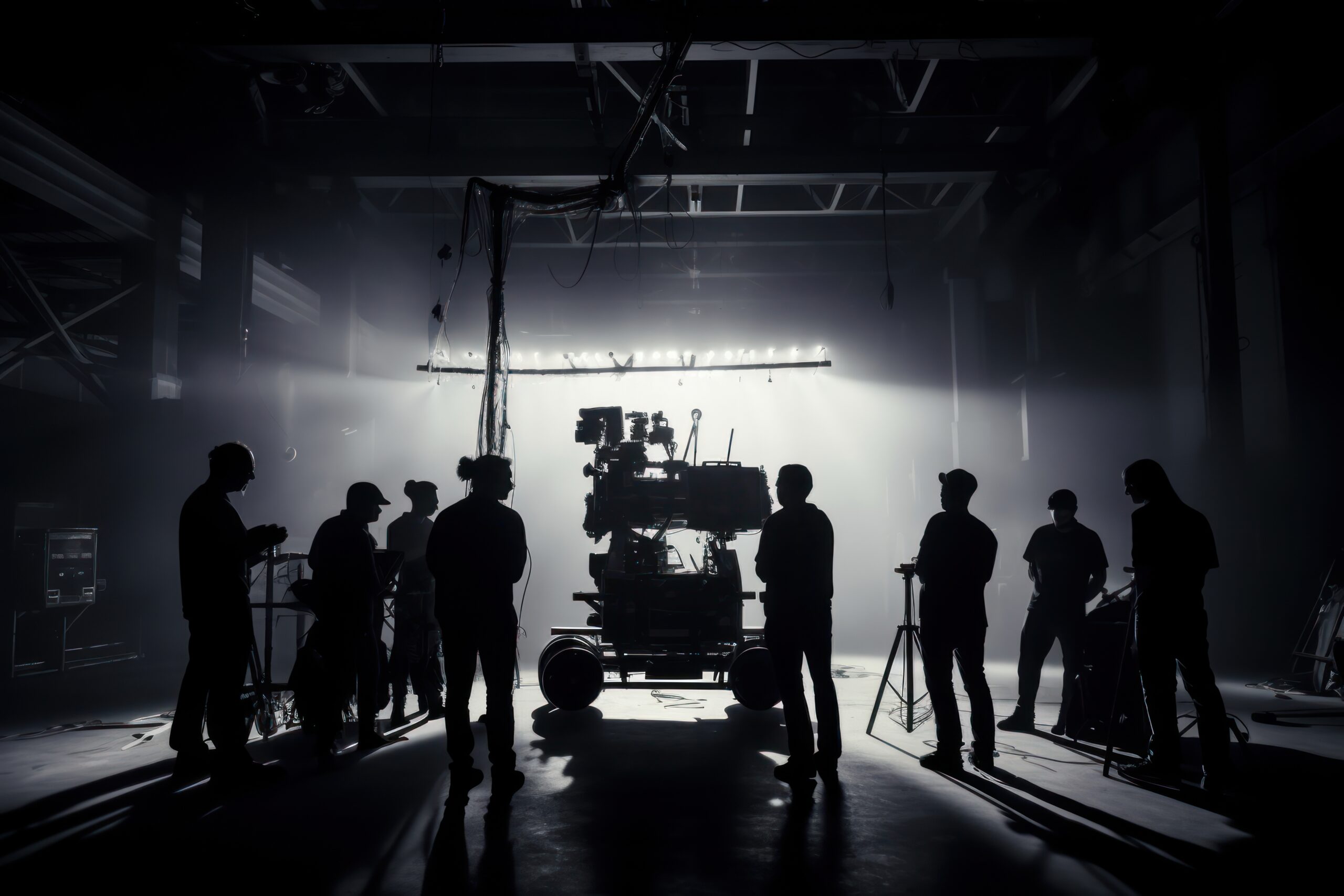 Film production slate on set